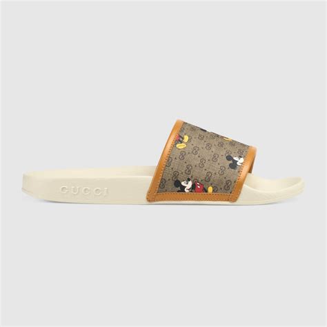 gucci mickey mouse slides women's|gucci mickey mouse collection.